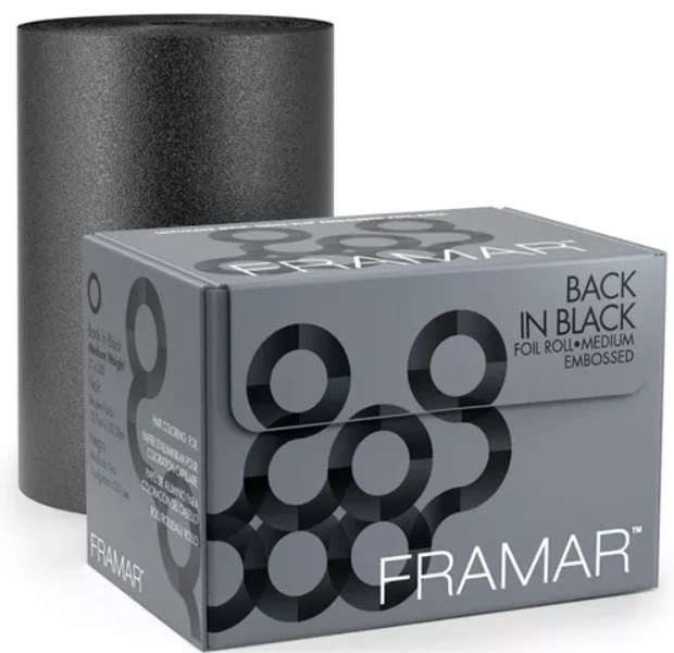 Framar Embossed Roll Medium Black melírfólia 100m (SKU: 12019) főképe